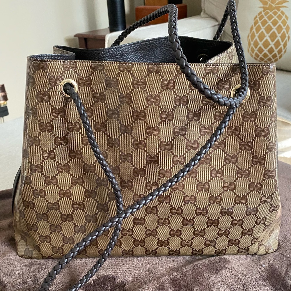 Authentic Gucci Crystal monogram Gifford tote